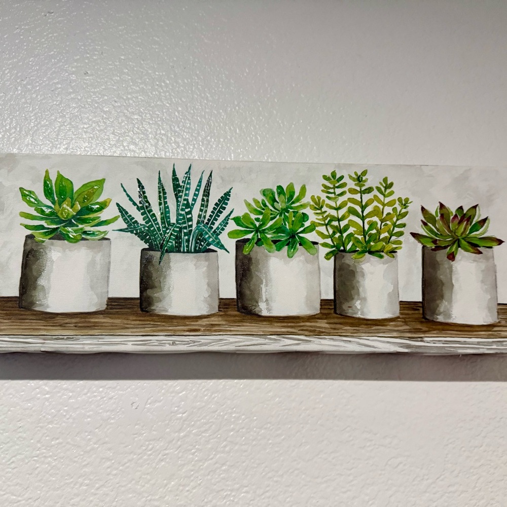 Succulent Pots Canvas Art & Decals Wall Decor